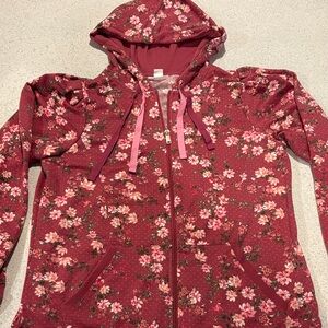 Floral Burgundy Women's Hoodie